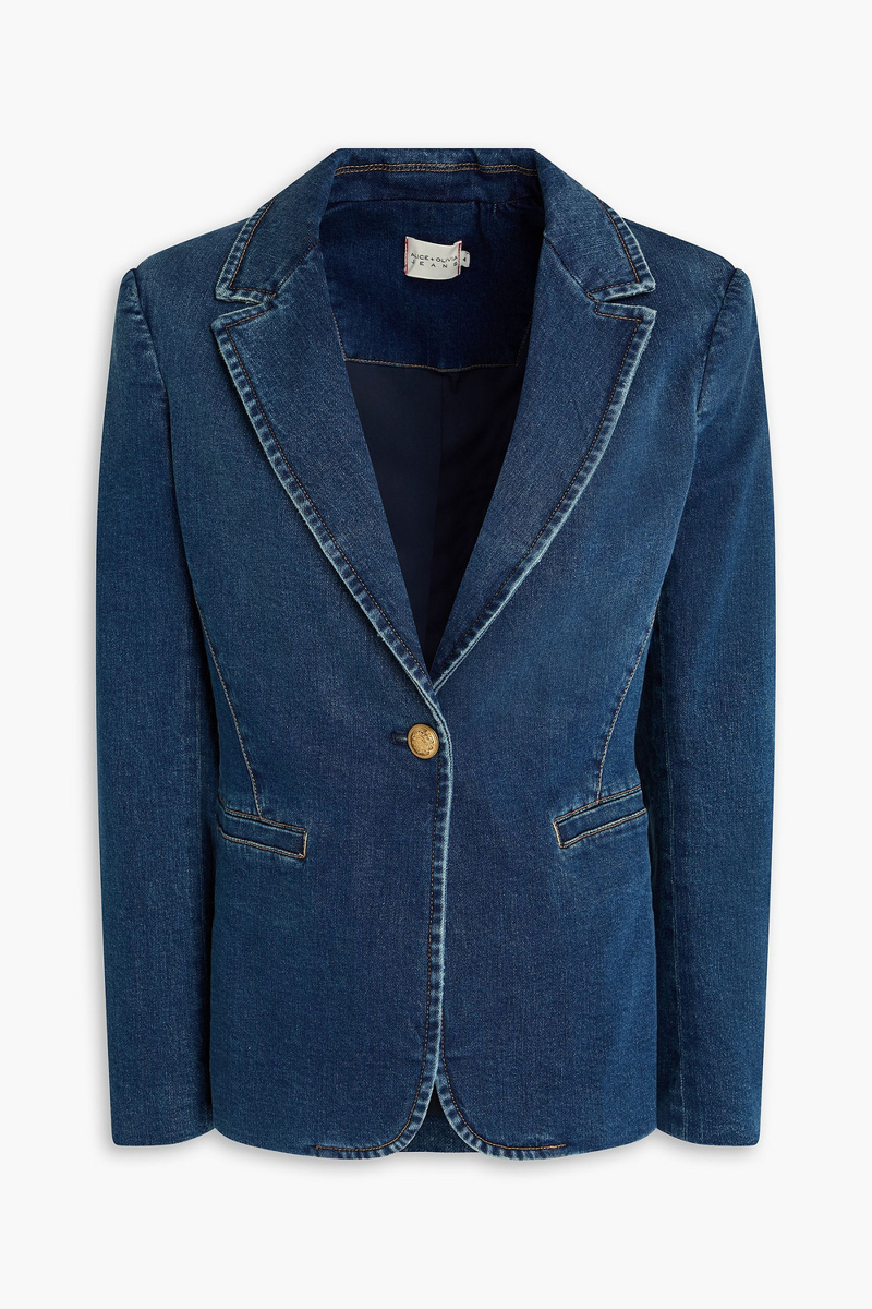 alice olivia - macey denim blazer - blue - us 2