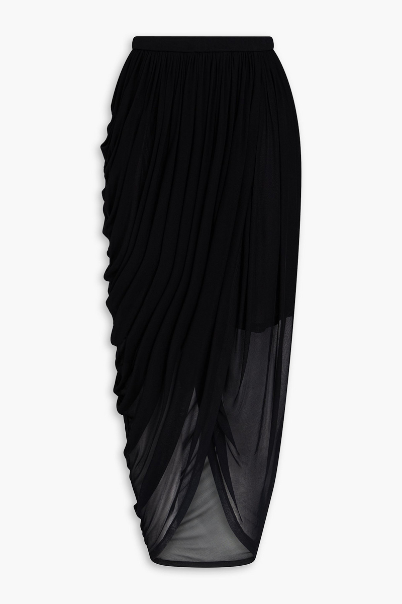 zimmermann - draped jersey maxi skirt - black - 0