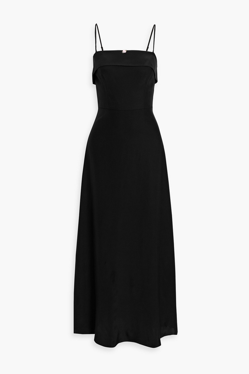hvn - nora silk gown - black - us 12