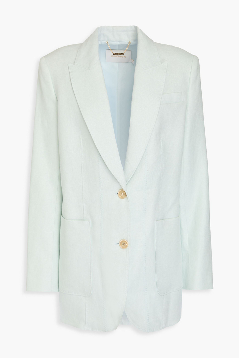 zimmermann - linen blazer - green - 00