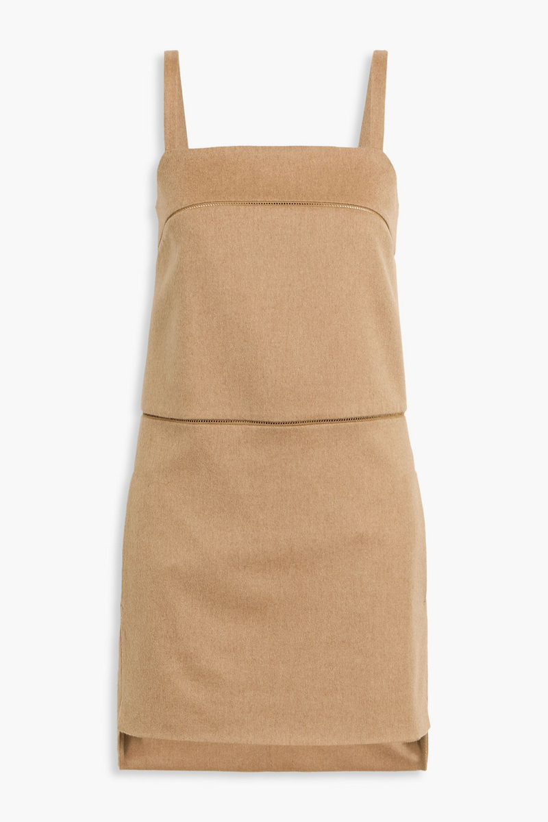 max mara - baden camel hair mini dress - brown - it 38