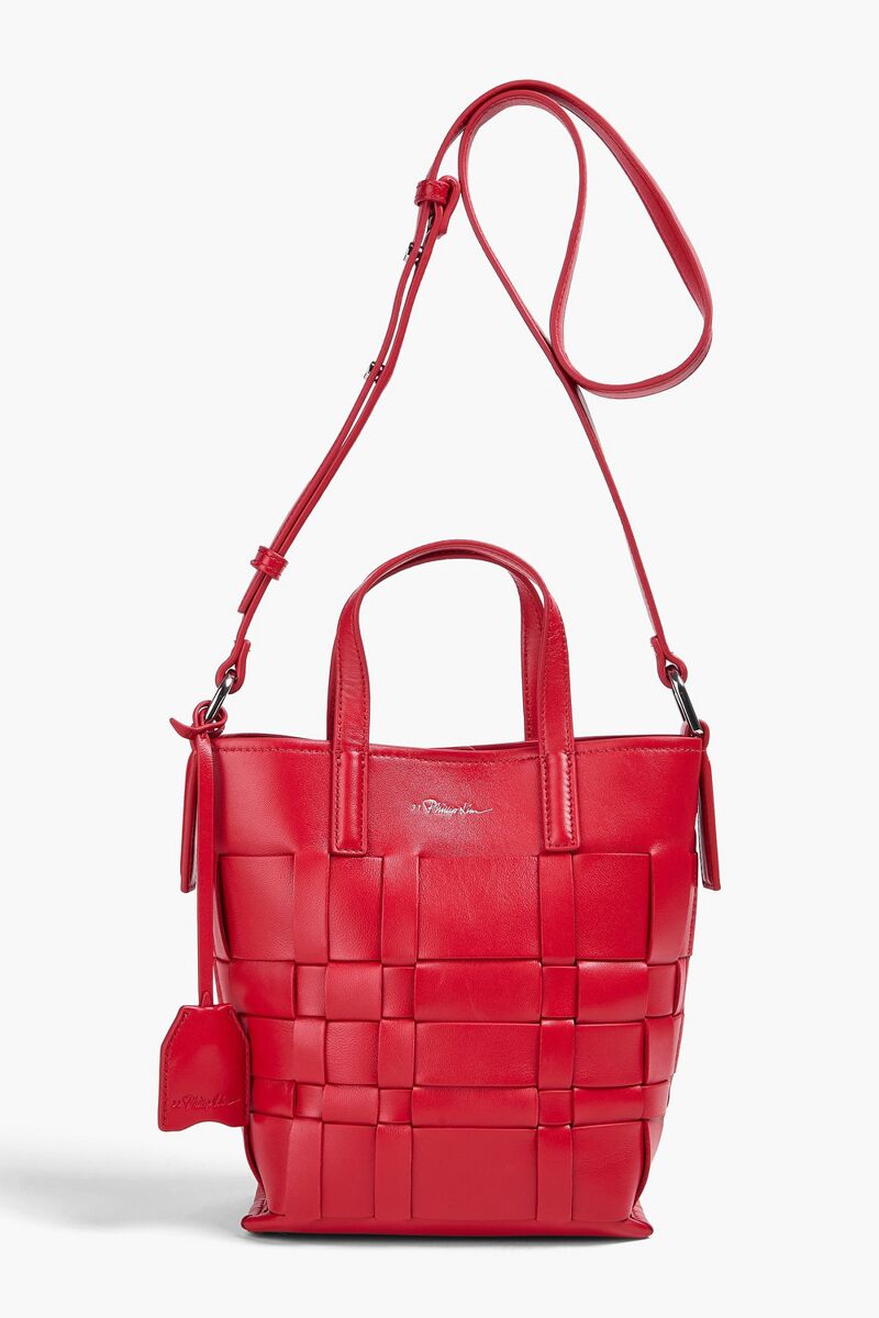 3.1 Phillip Lim - Odita woven leather bucket bag - Red - OneSize