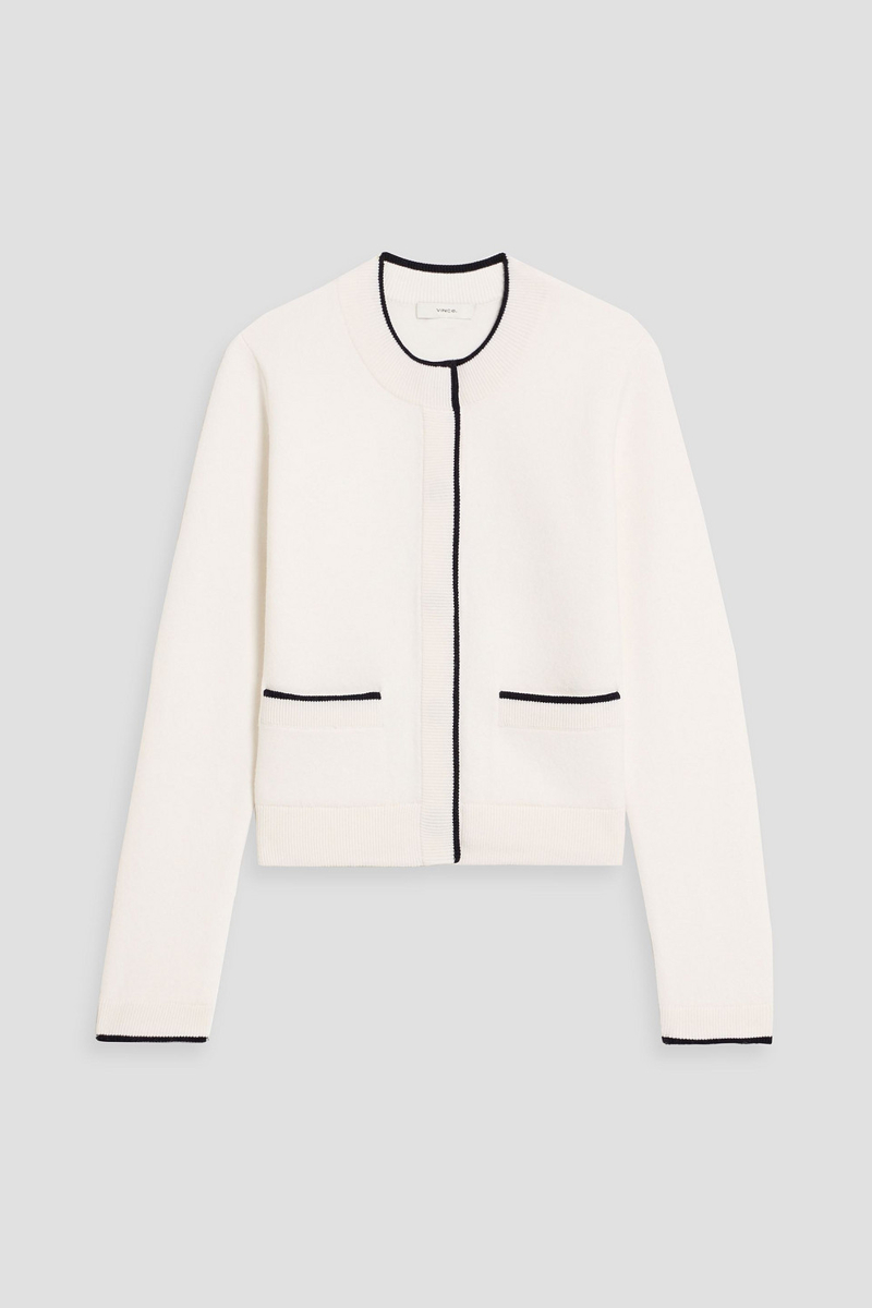 vince. - knitted cardigan - white - l