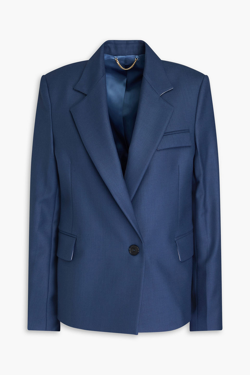 victoria beckham - twill blazer - blue - uk 6