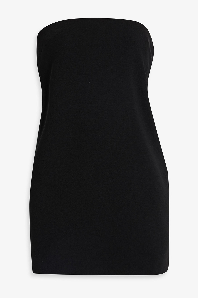 16ARLINGTON - Blaise strapless satin-paneled crepe mini dress - Black - UK 16