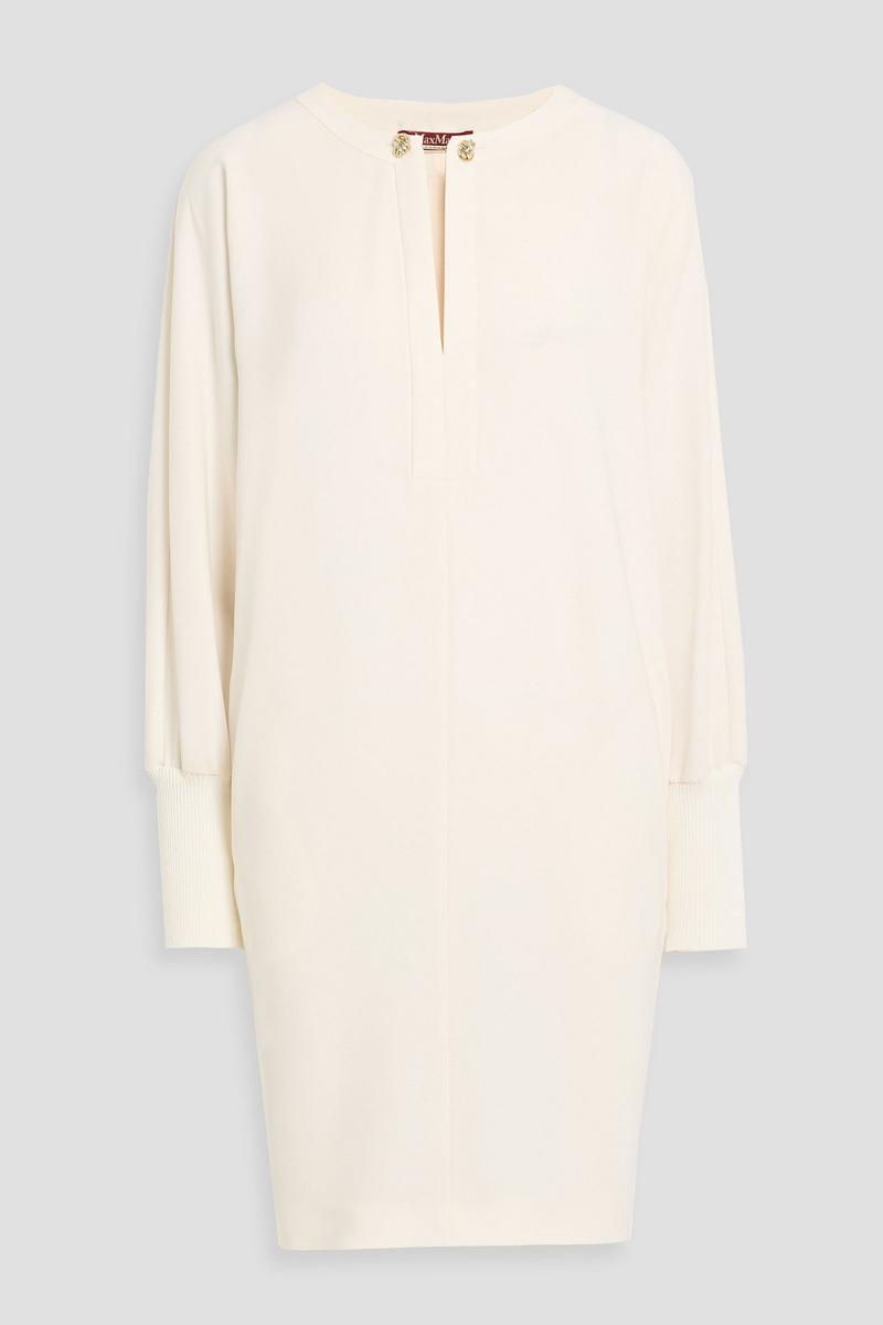 max mara - asti crepe mini dress - white - it 42