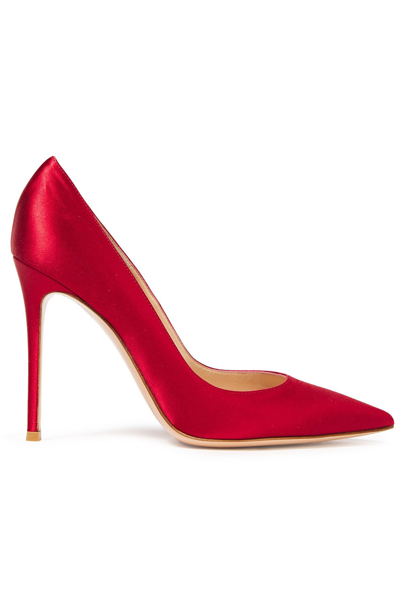 Gianvito Rossi - Gianvito 105 satin pumps - Red - EU 40.5