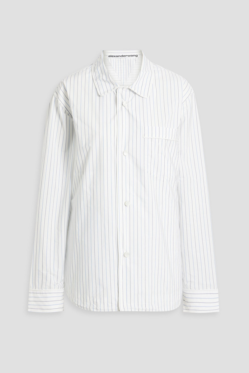 Alexander Wang - Striped poplin shirt - White - XS