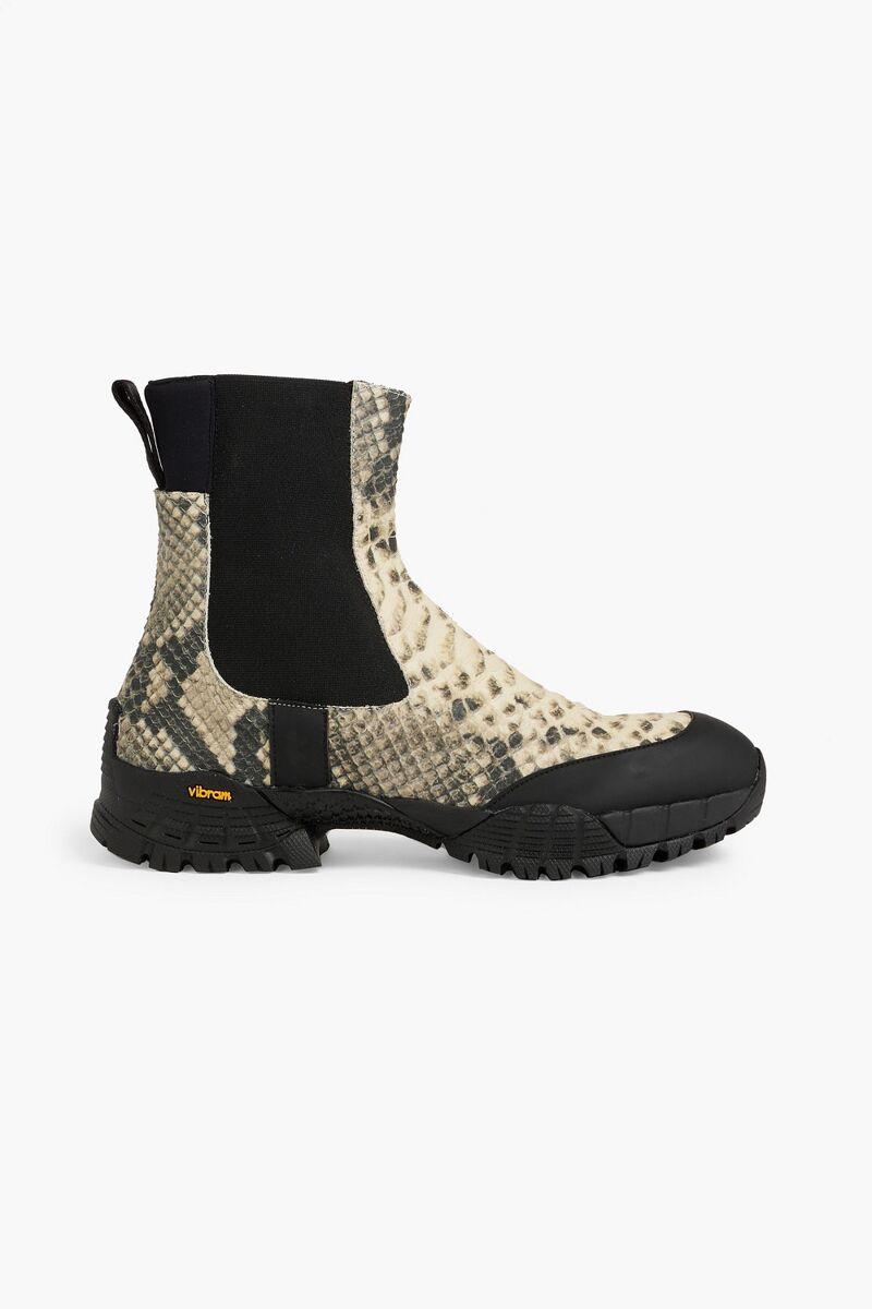 1017 ALYX 9SM - Snake-effect leather Chelsea boots - Animal print - EU 38