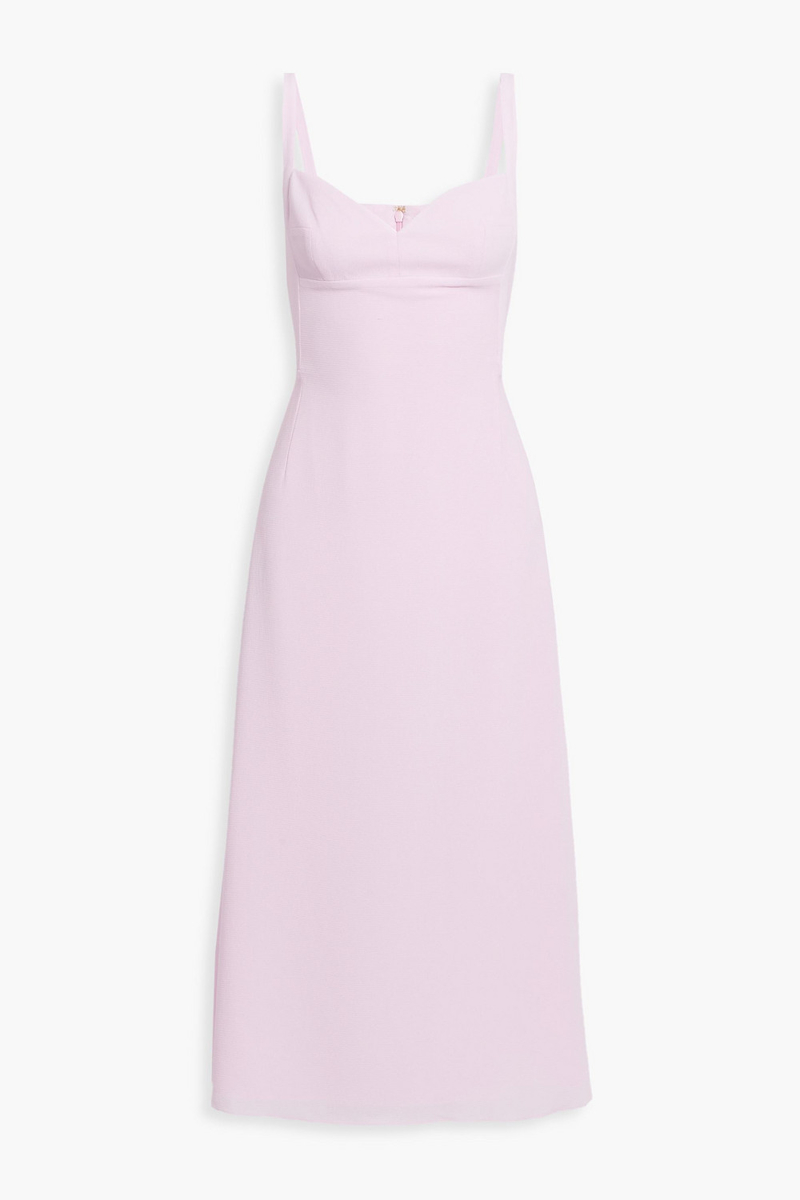 Emilia Wickstead - Myrana textured-crepe midi dress - Purple - UK 12