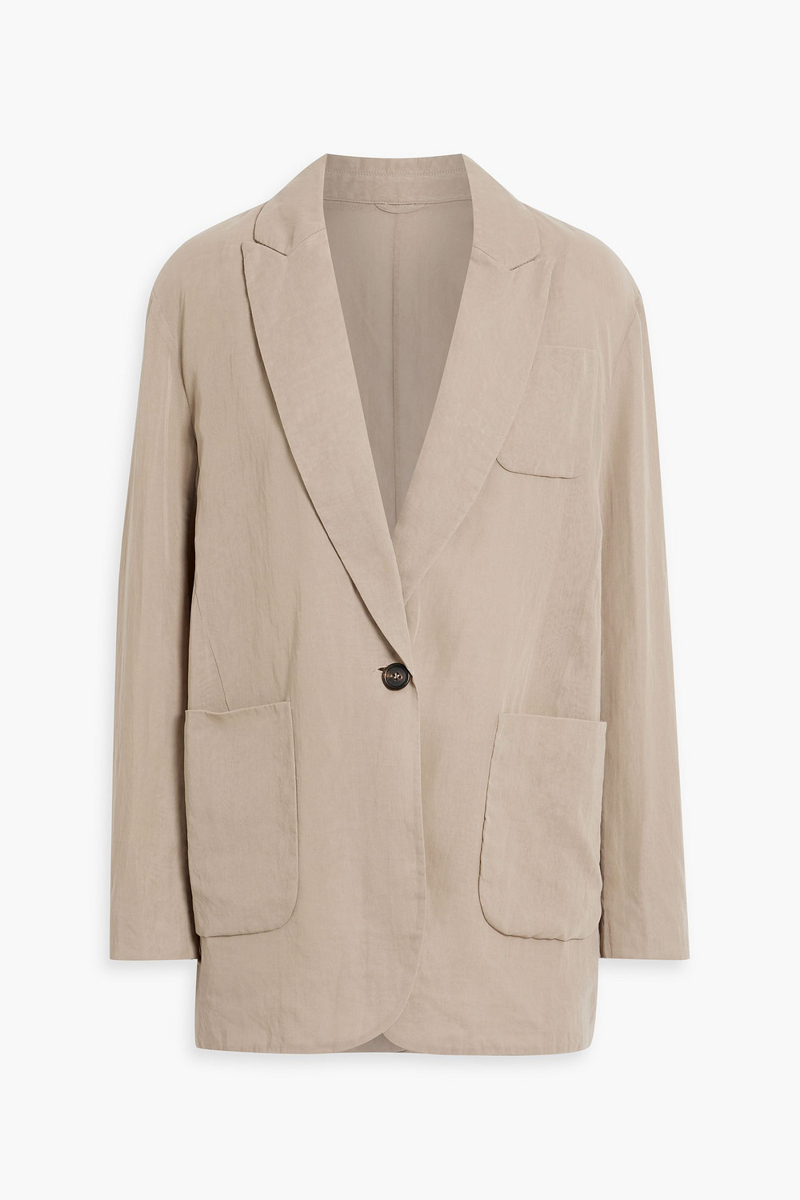 brunello cucinelli - cotton blazer - neutral - it 42