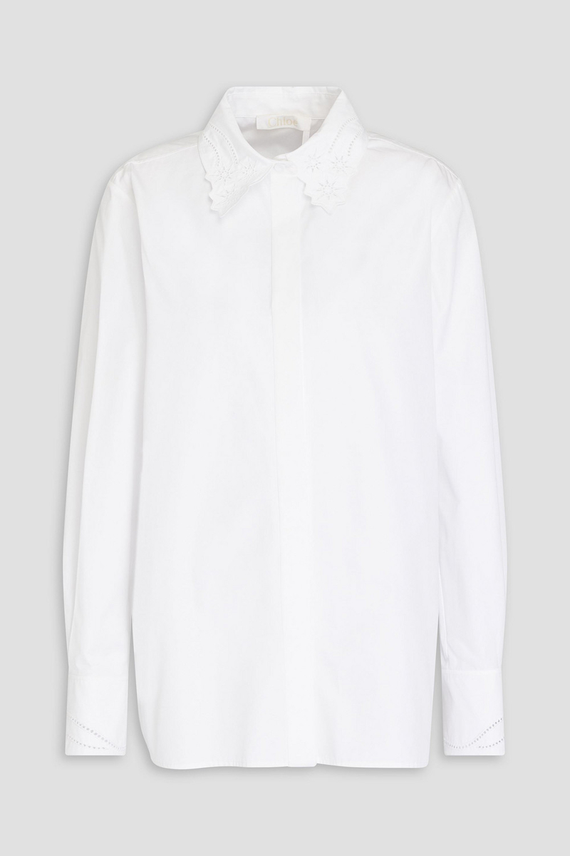 Chloé - Cotton-poplin shirt - White - FR 36
