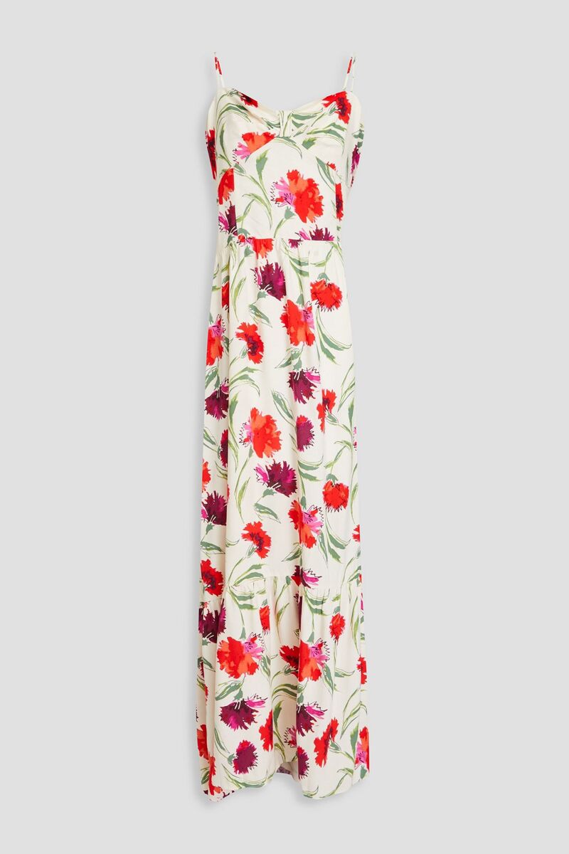 Diane von Furstenberg - Etta floral-print woven maxi dress - White - US 6