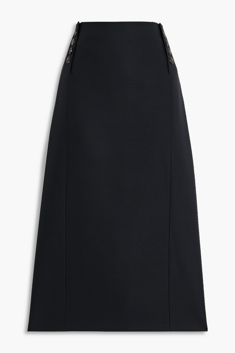 veronica de piante - nova crepe midi skirt - black - it 38
