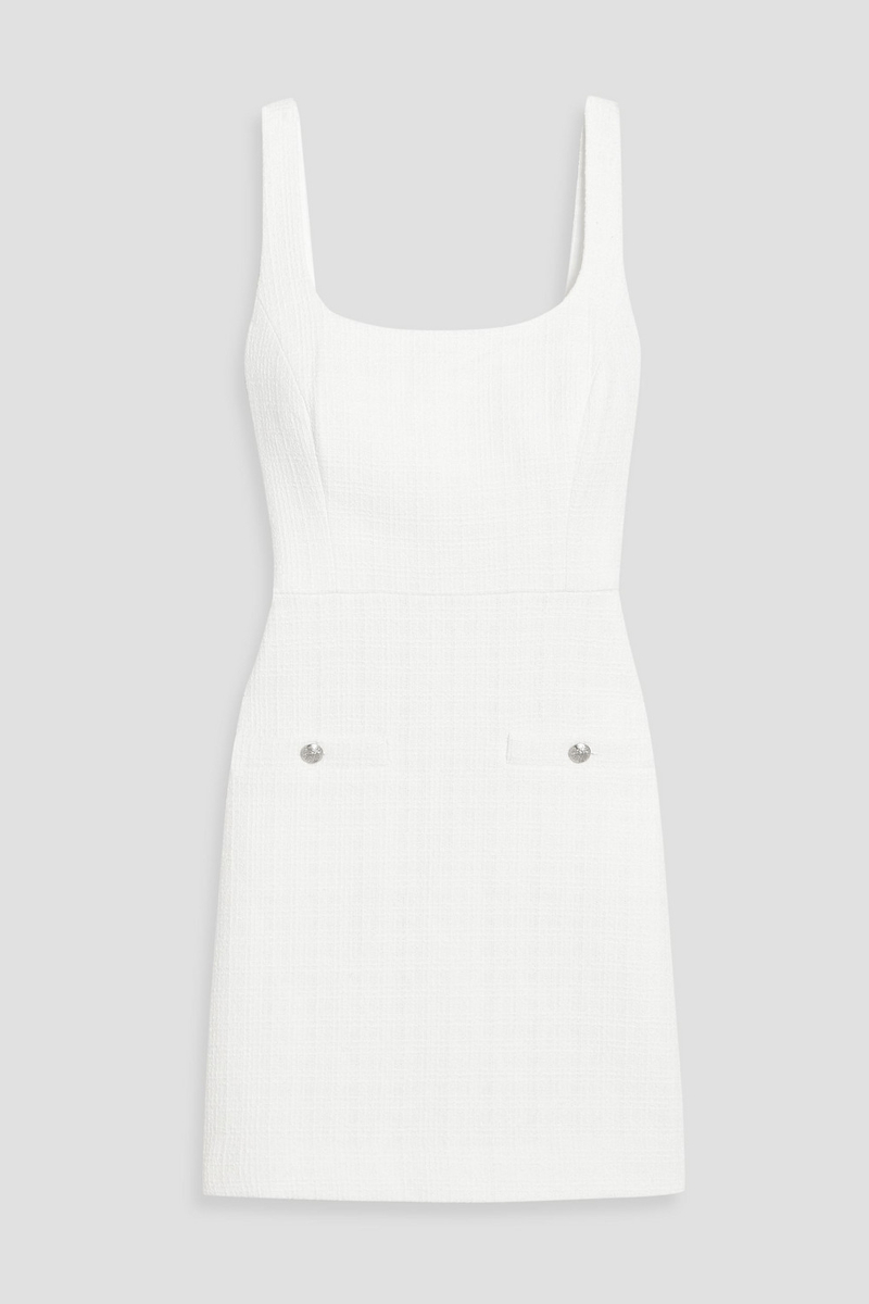 veronica beard - sabra cotton-blend tweed mini dress - white - us 10