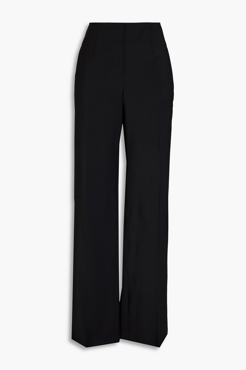 alberta ferretti - wool-blend wide-leg pants - black - it 38