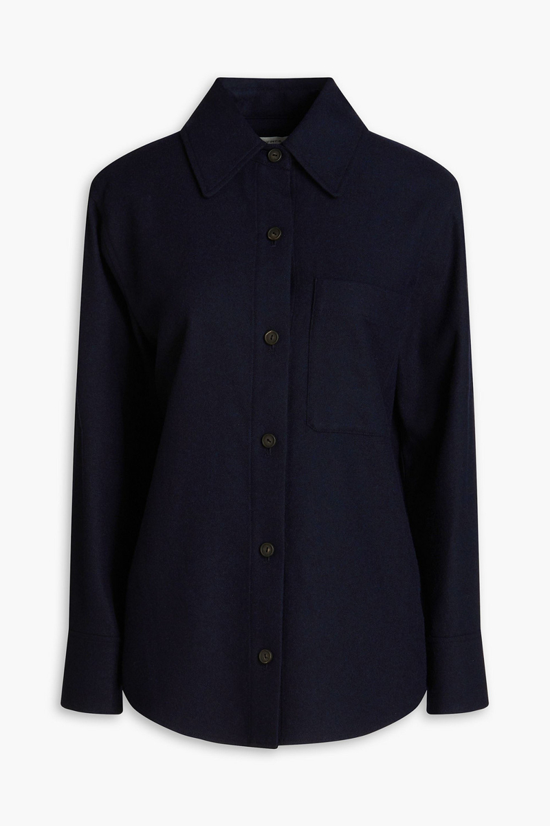 vince. - flannel shirt - blue - l