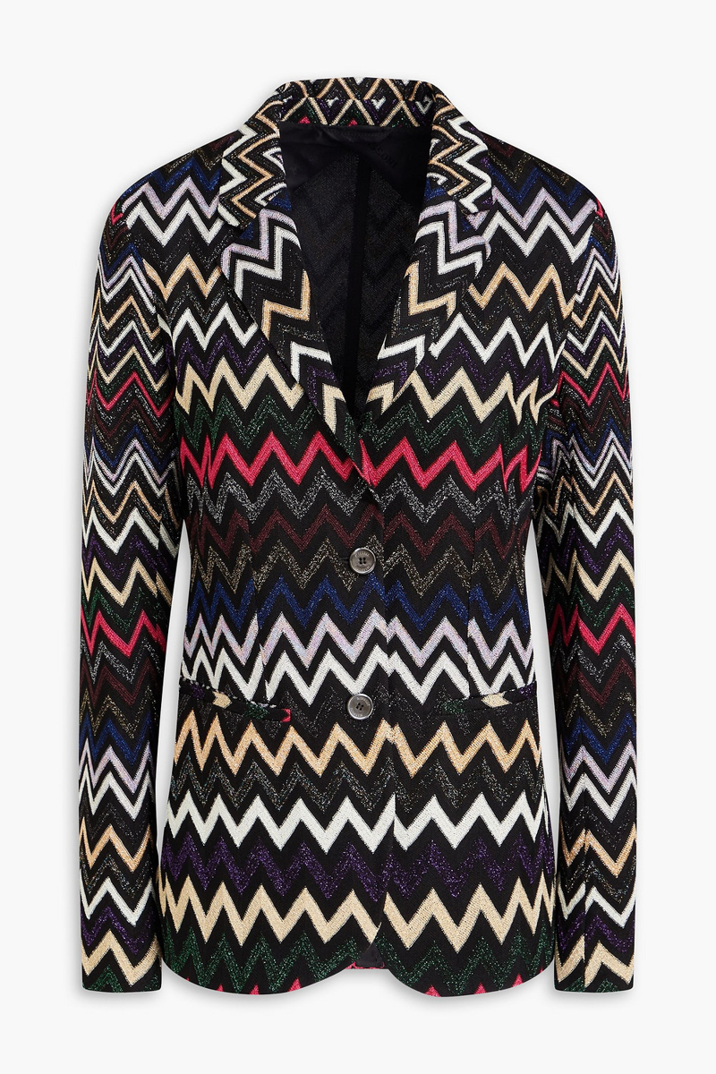 Missoni - Metallic crochet-knit blazer - Black - IT 38