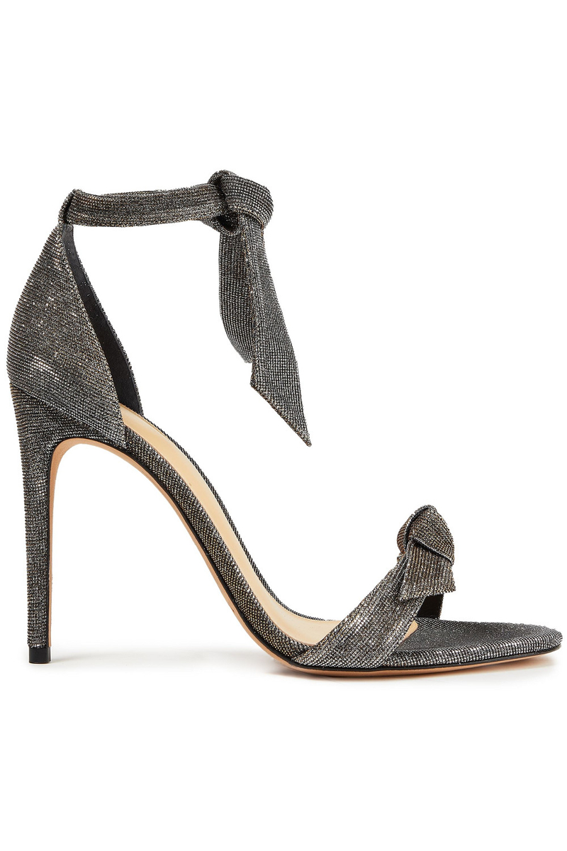 Alexandre Birman - Clarita bow-detailed lamé sandals - Metallic - EU 40