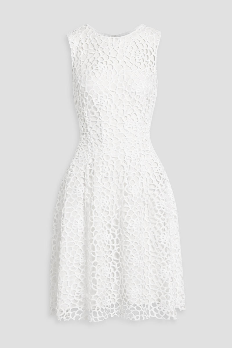 oscar de la renta - guipure lace dress - white - us 2