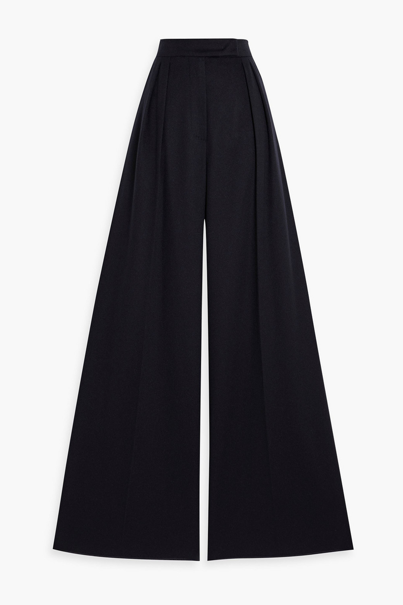 max mara - fagus camel hair wide-leg pants - blue - it 42