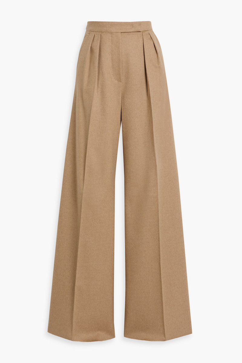 max mara - fagus camel hair wide-leg pants - brown - it 46