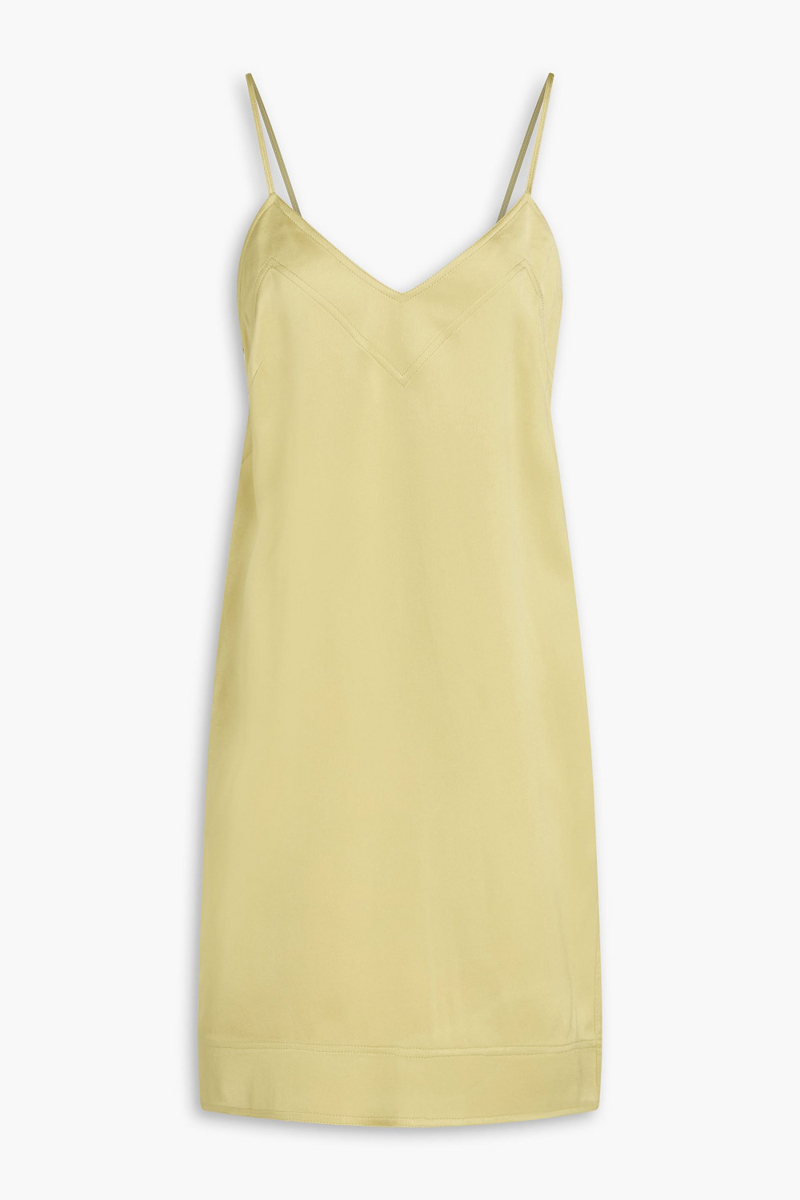 toteme - satin-crepe mini dress - green - fr 30