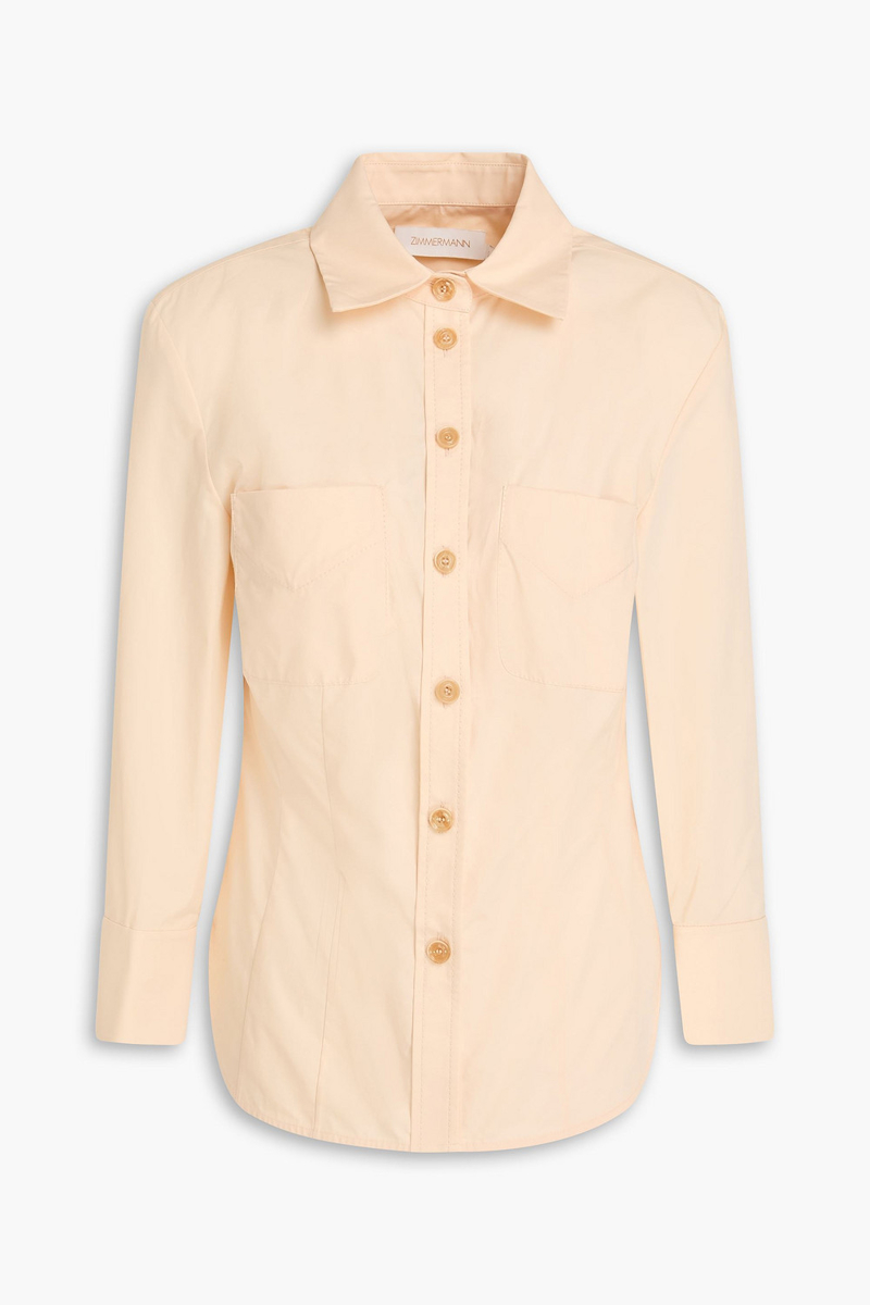 zimmermann - cotton-poplin shirt - orange - 00