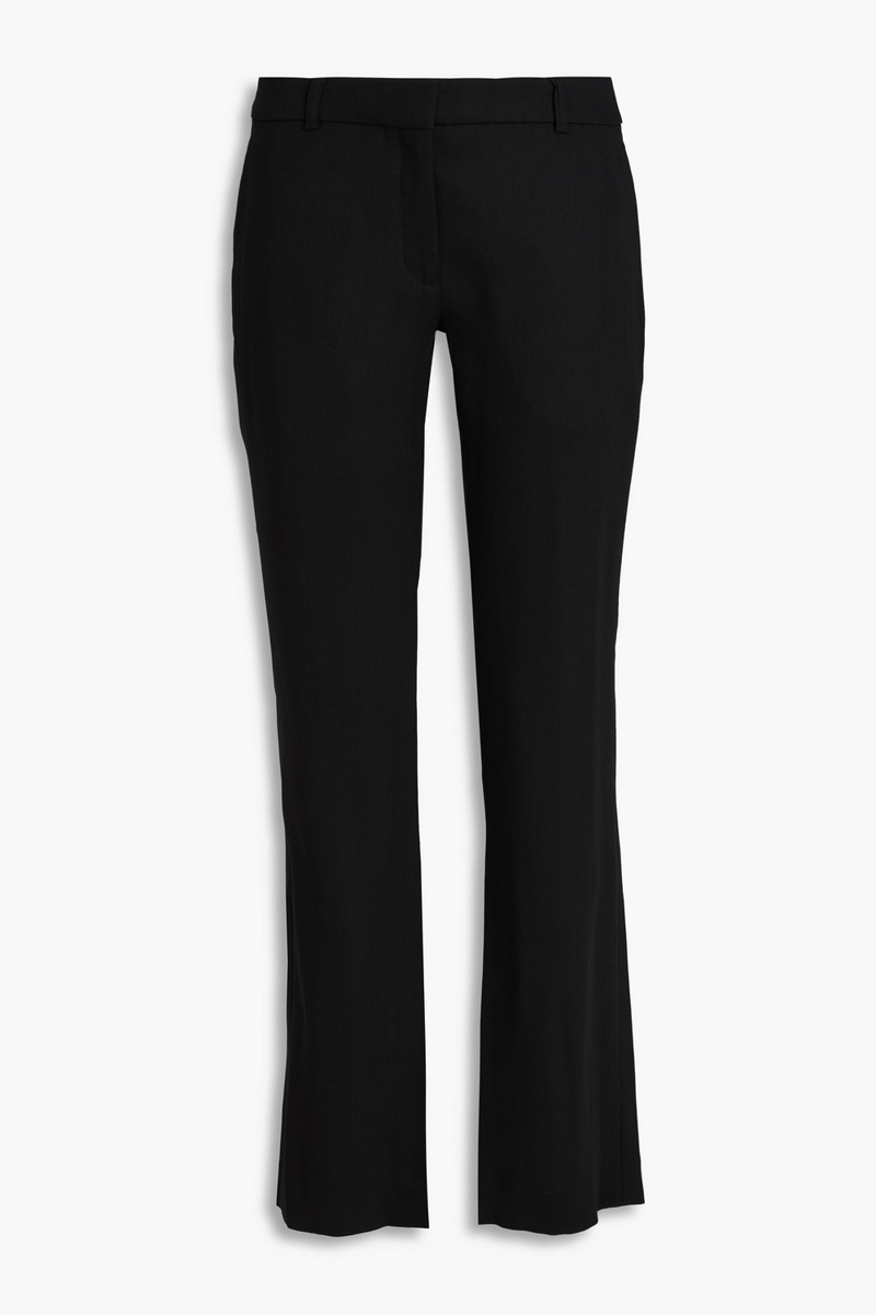 acne studios - wool-blend crepe straight-leg pants - black - de 32