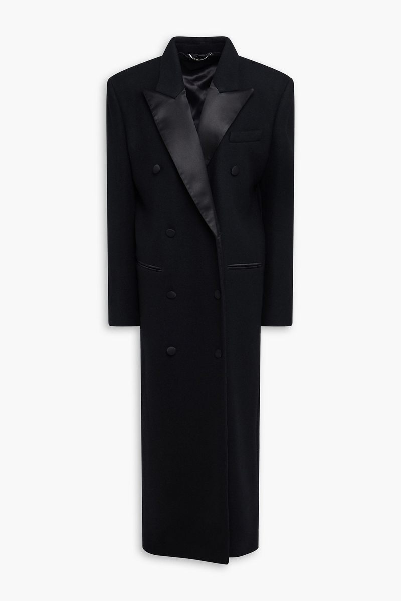 magda butrym - double-breasted wool-blend felt coat - black - fr 34
