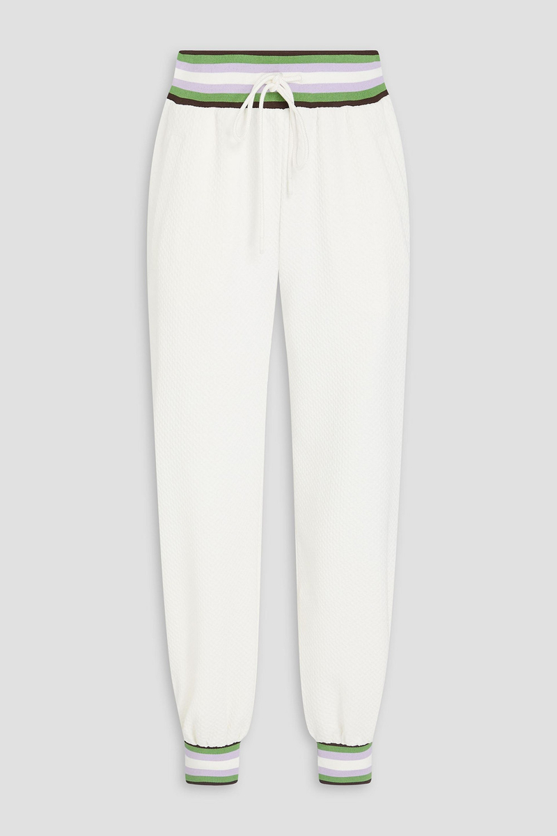 zimmermann - textured stretch-jersey track pants - white - 00