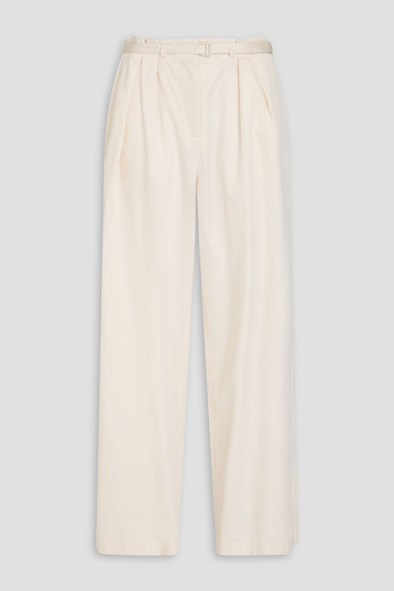 joseph - tunius cotton-sateen wide-leg pants - white - fr 32