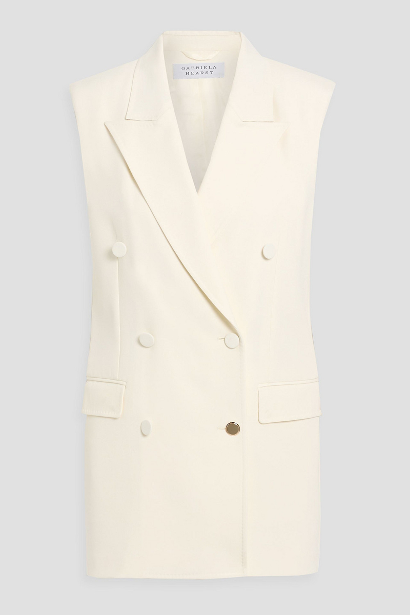 gabriela hearst - mayte double-breasted silk and wool-blend vest - white - it 36
