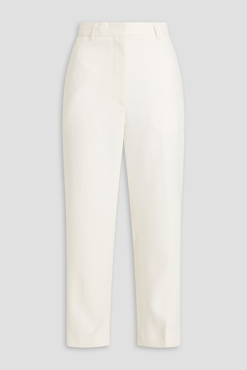 toteme - cropped crepe straight-leg pants - white - fr 38