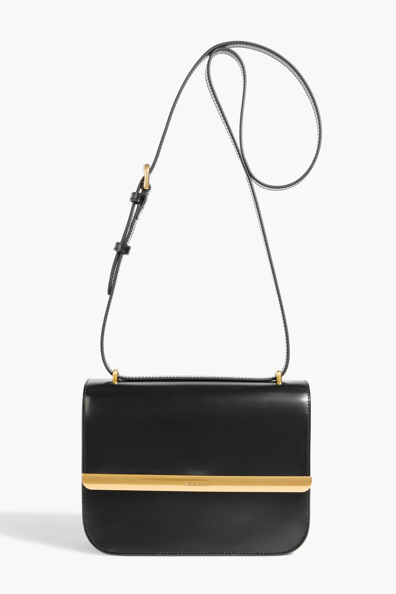 simkhai - remy glossed-leather cross-body bag - black - onesize