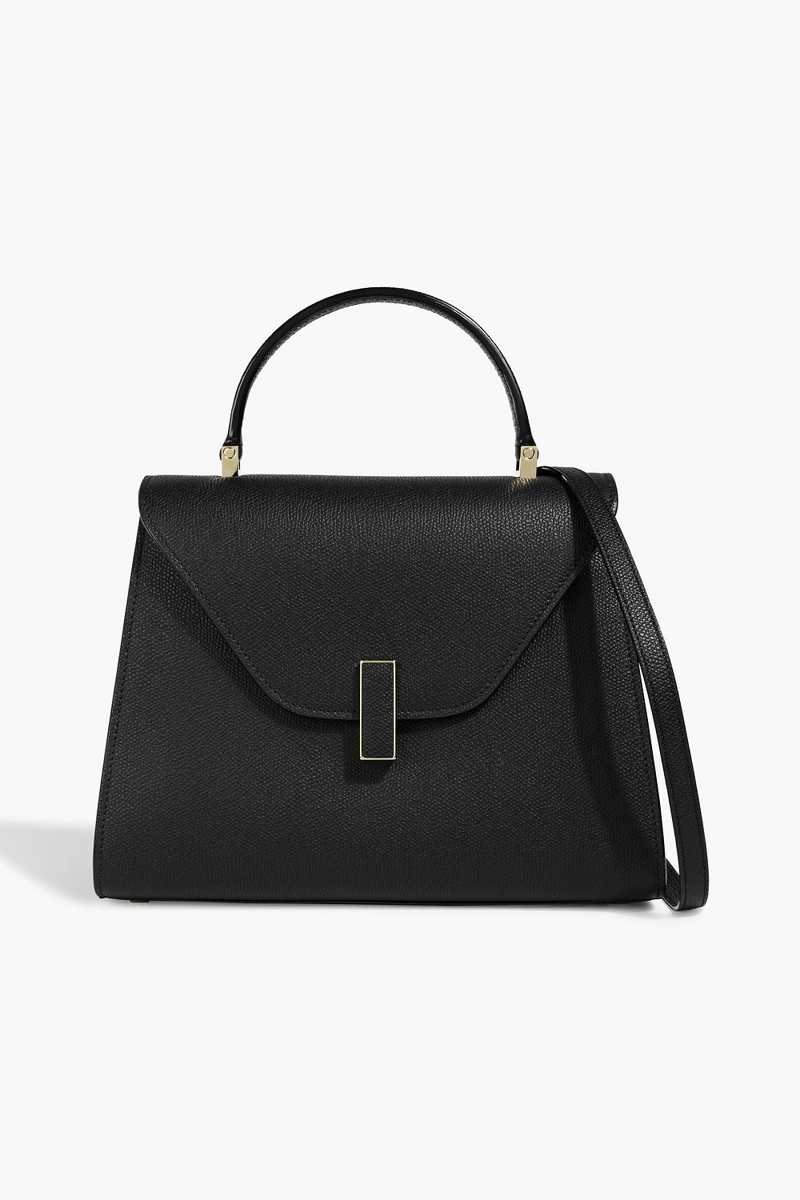 valextra - iside pebbled-leather tote - black - onesize
