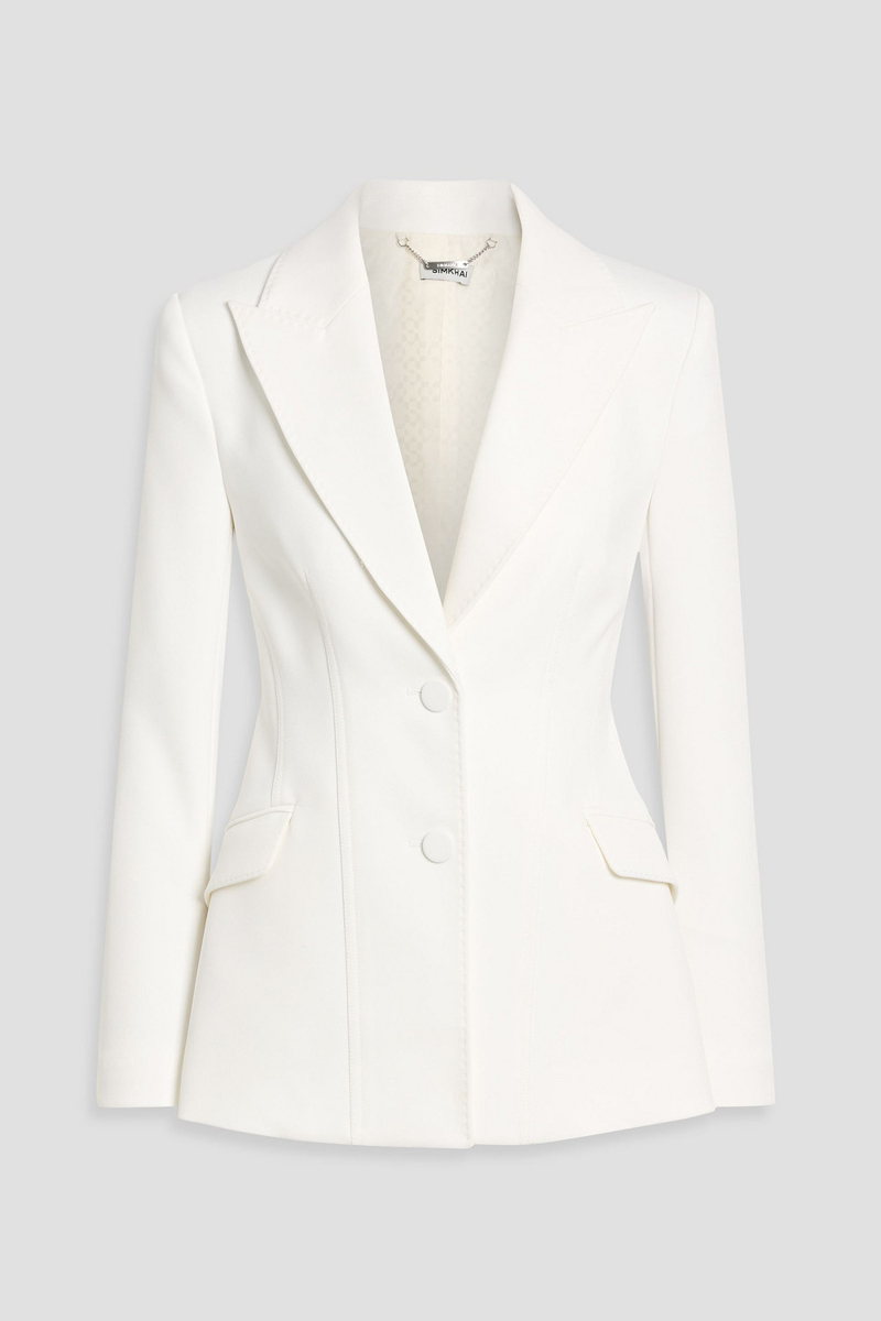 simkhai - maddix gabardine blazer - white - us 00