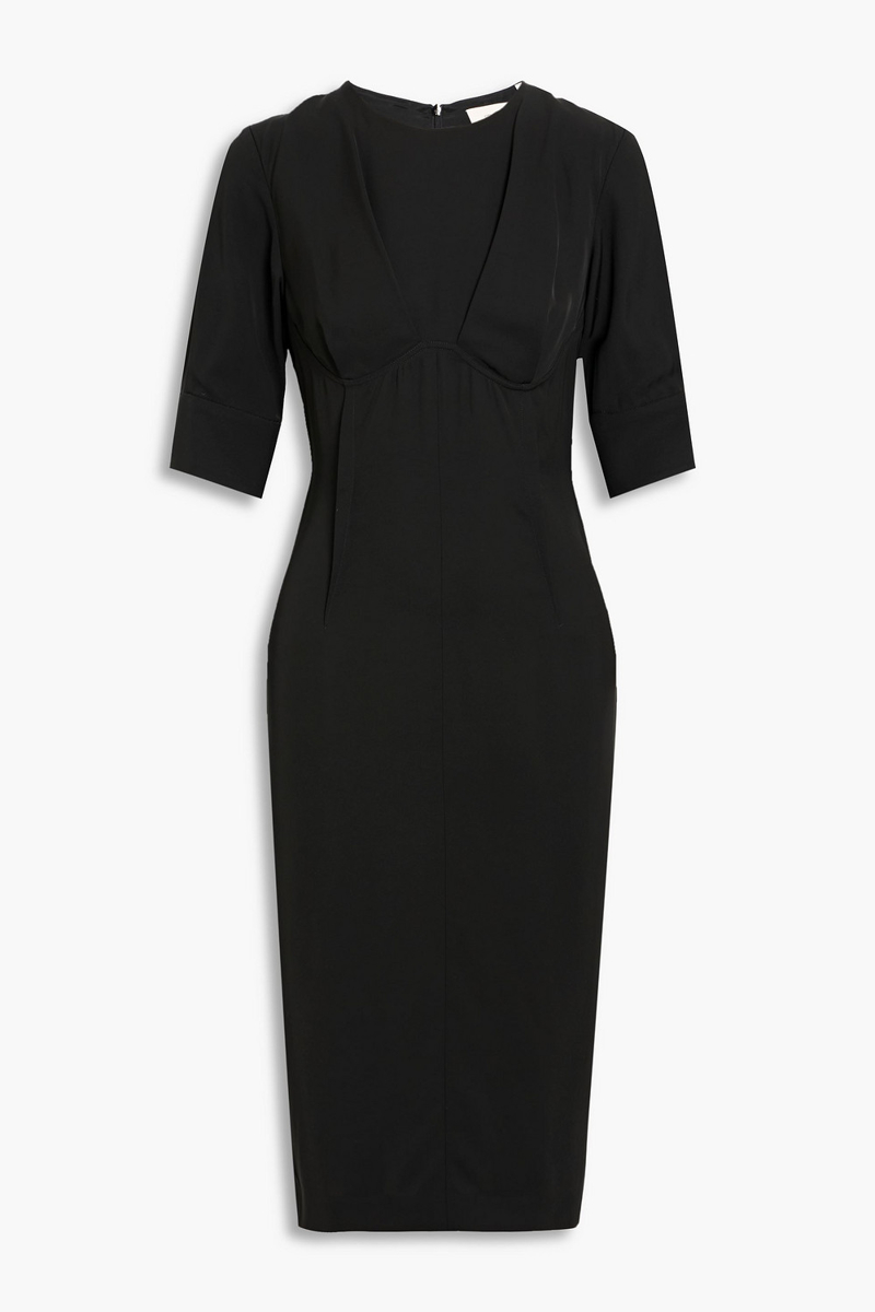 sportmax - sele crepe dress - black - it 40