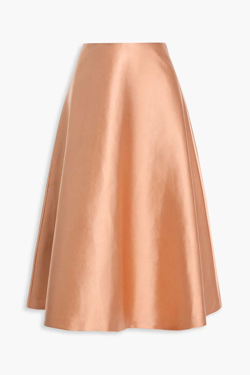 carolina herrera - satin midi skirt - pink - us 0