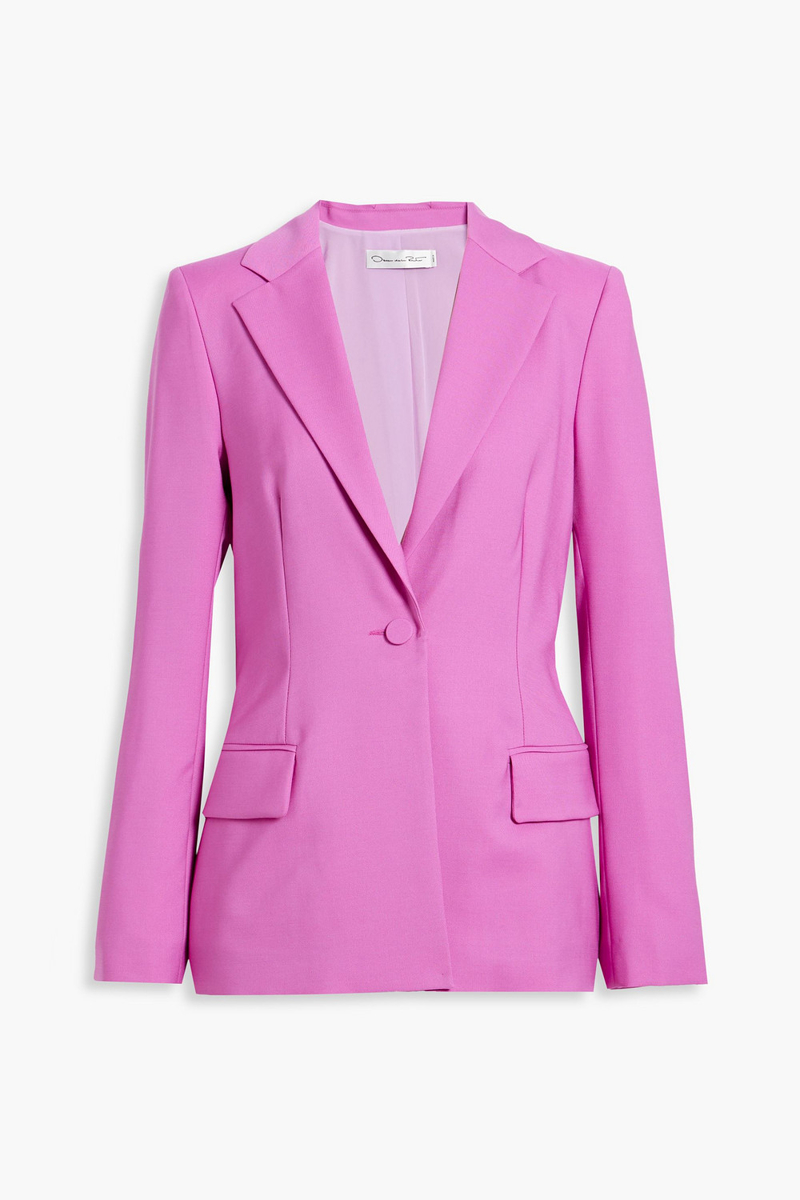 Oscar de la Renta - Wool and mohair-blend blazer - Pink - US 10