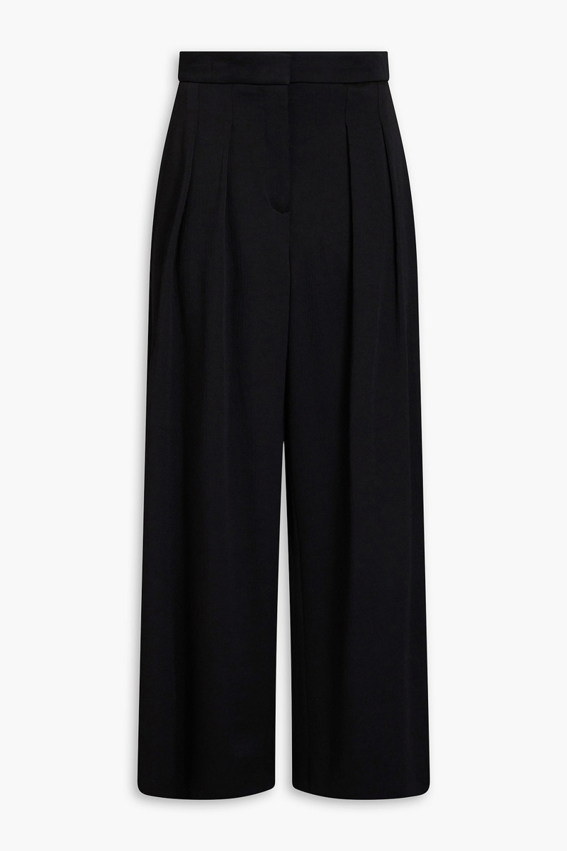 joseph - talma satin-crepe wide-leg pants - black - fr 38