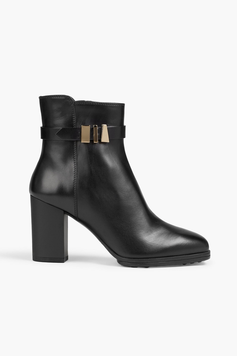 Tod's - Buckled leather ankle boots - Black - EU 35.5