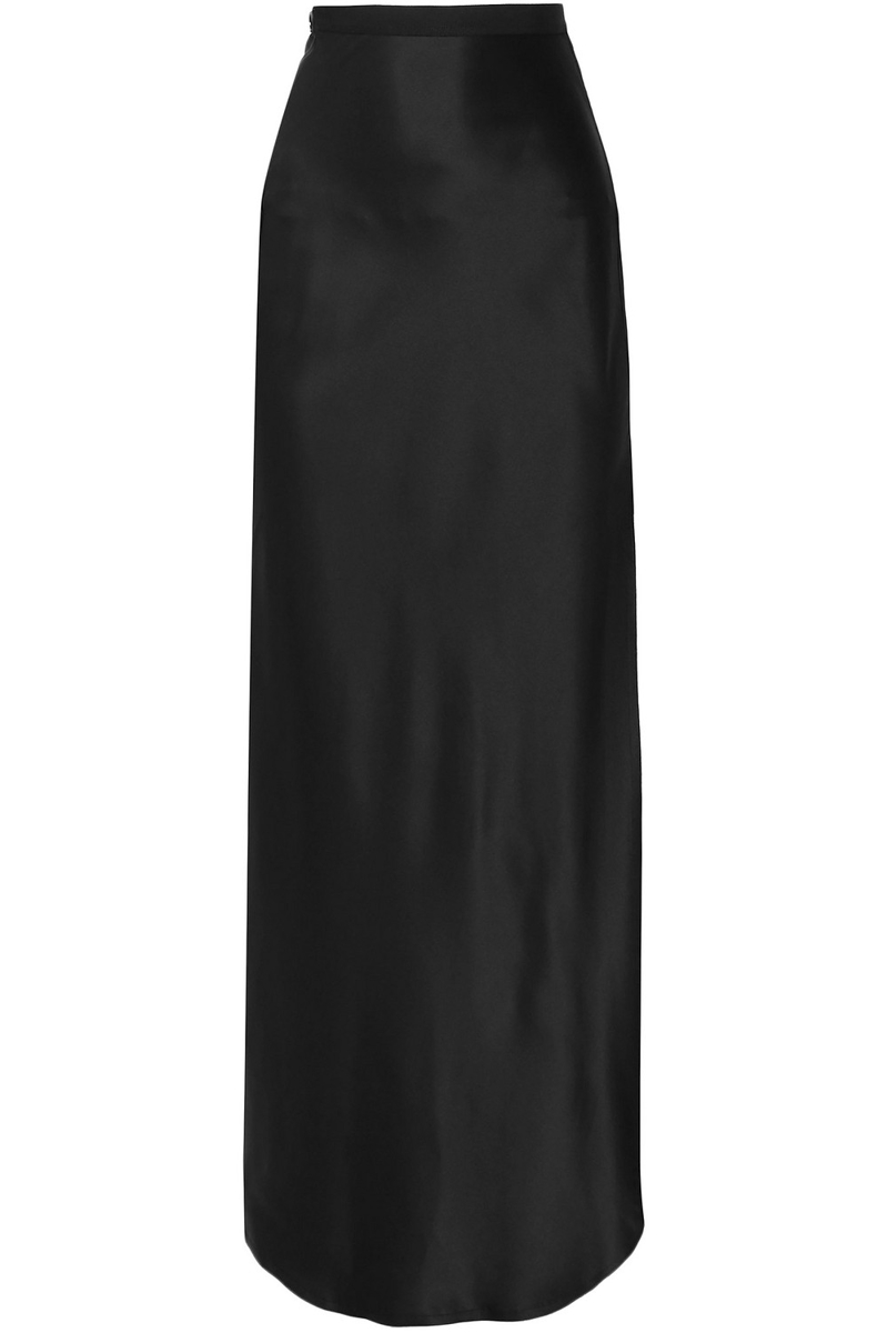 Nili Lotan - Azalea silk-satin maxi skirt - Black - US 2