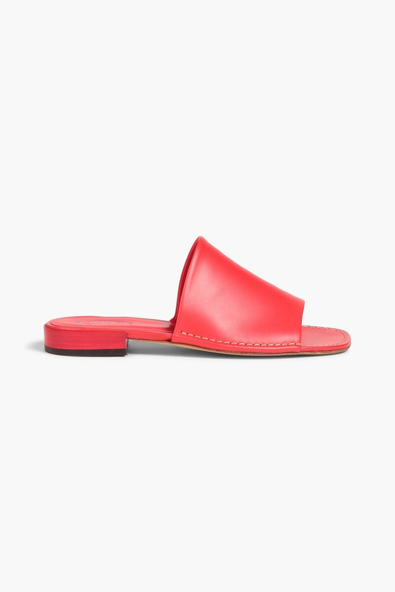 Tod's - Leather mules - Red - EU 36