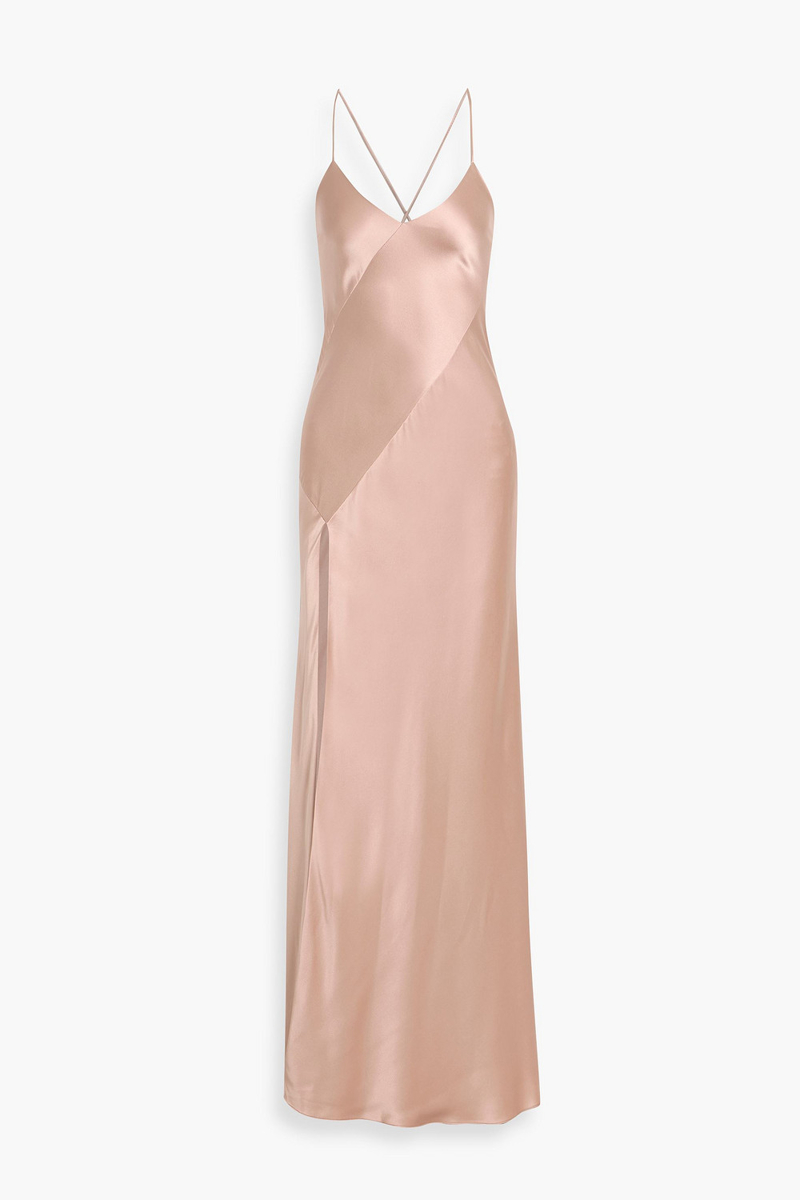 michelle mason - silk-satin gown - pink - us 0