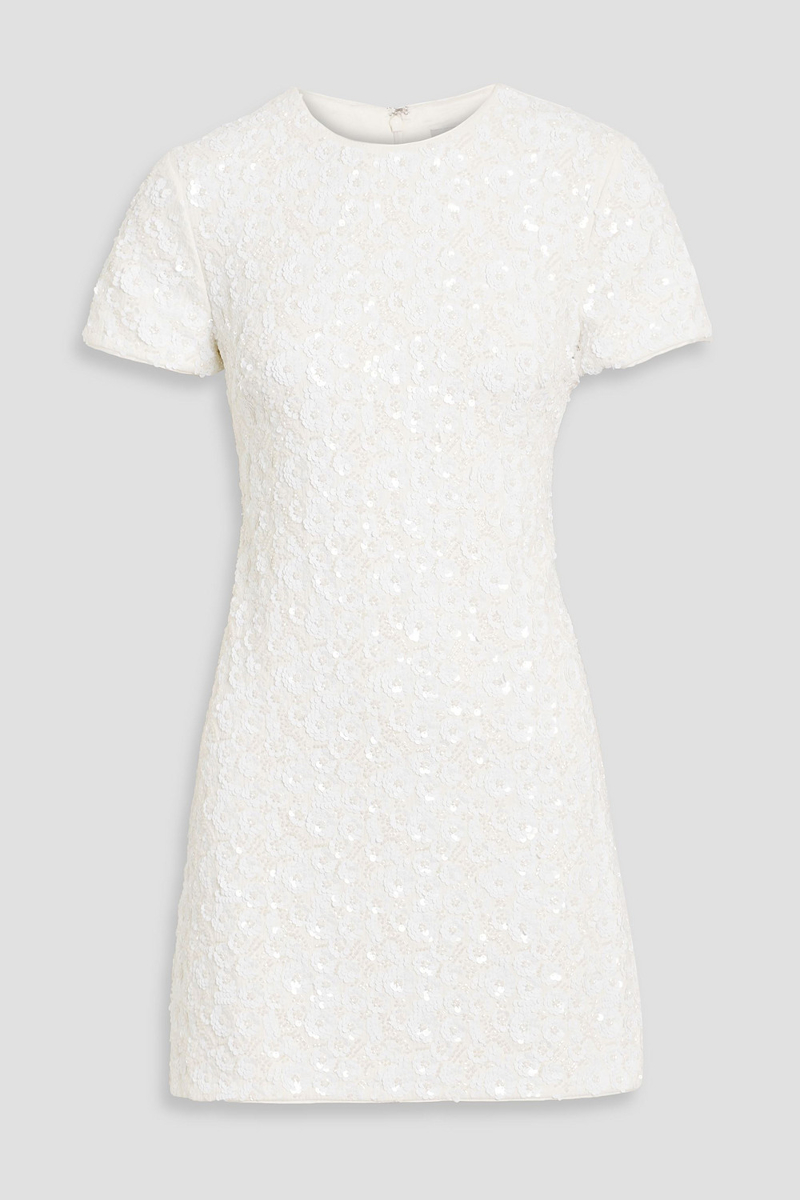 simkhai - clove embellished satin mini dress - white - us 00