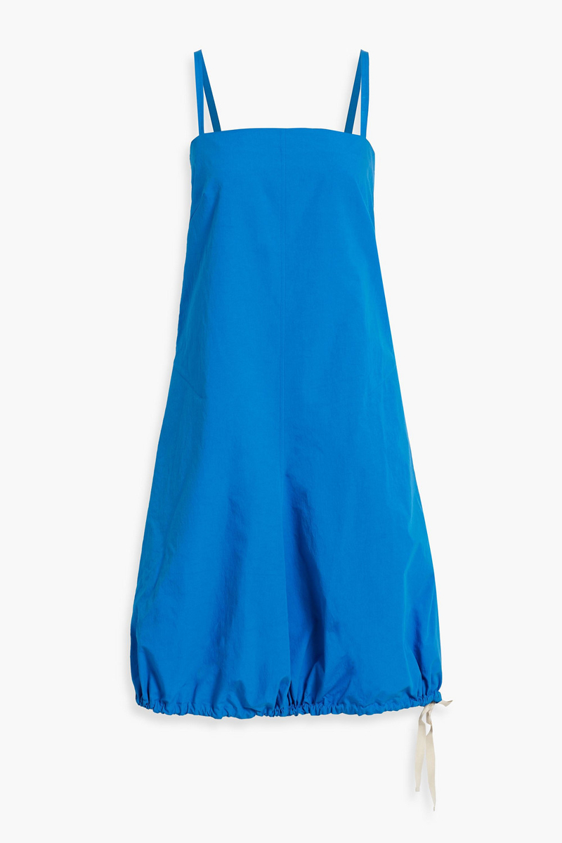 proenza schouler - emilia crinkled cotton-blend poplin dress - blue - us 2