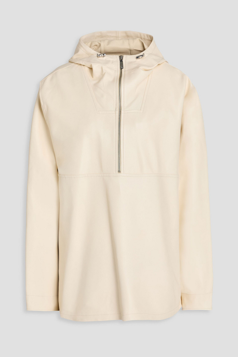 toteme - leather hooded jacket - white - fr 34