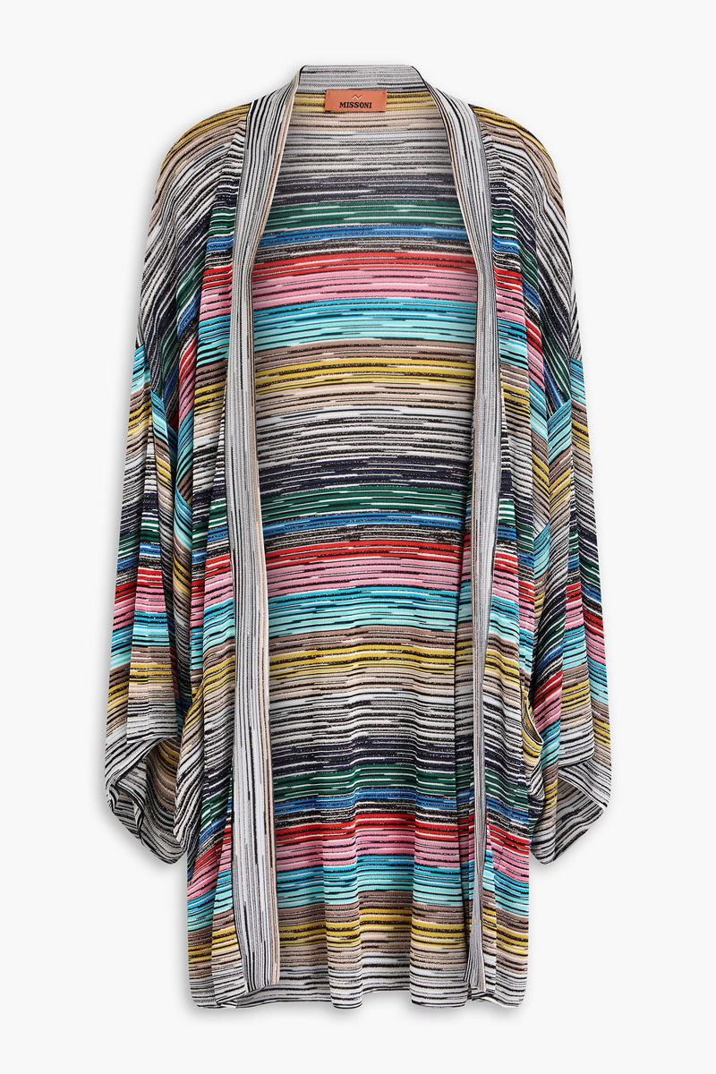 missoni - oversized metallic space-dyed knitted cardigan - multicolor - xs