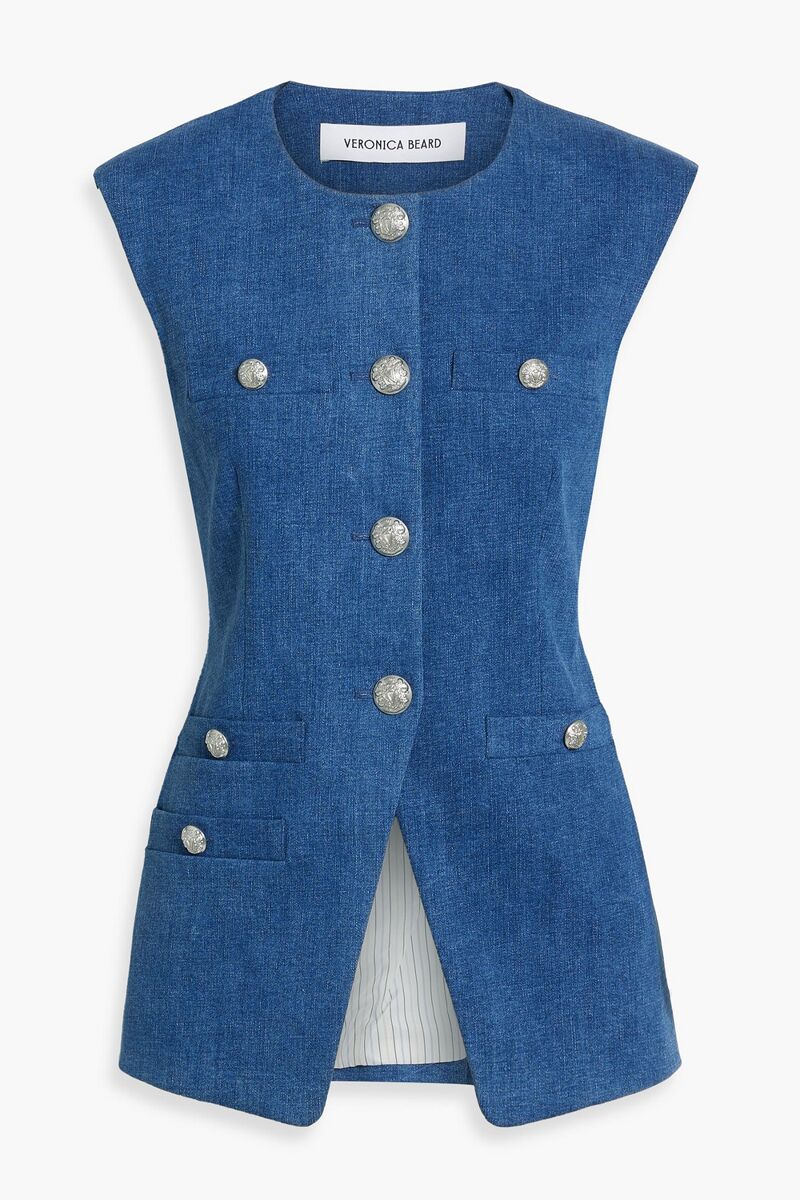 Veronica Beard - Tamara denim vest - Blue - US 16